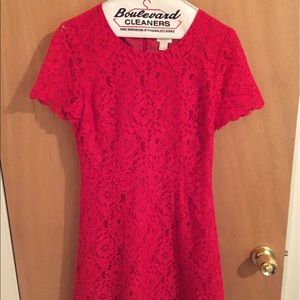 Jcrew Red Lace Dress Size 4