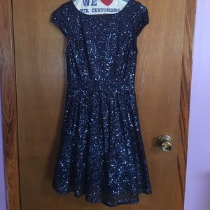 Navy blue sequin dress