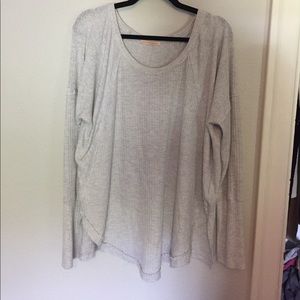 Nordstrom Light Gray Thermal Top
