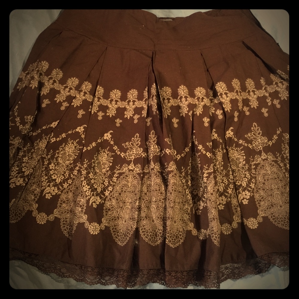 Brown dress skirt size 16