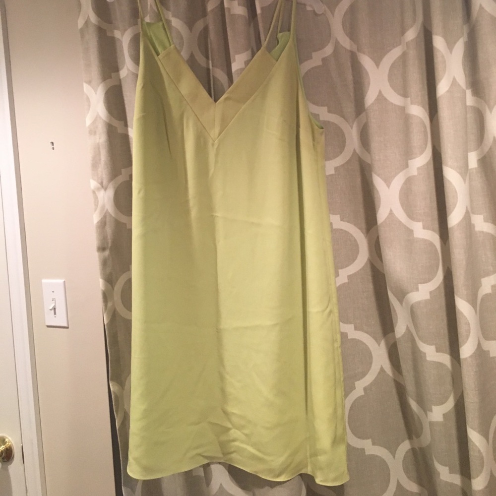 Neon/lime green loose-fitted dress