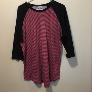 LuLaRoe Randy - pinkish/red with black