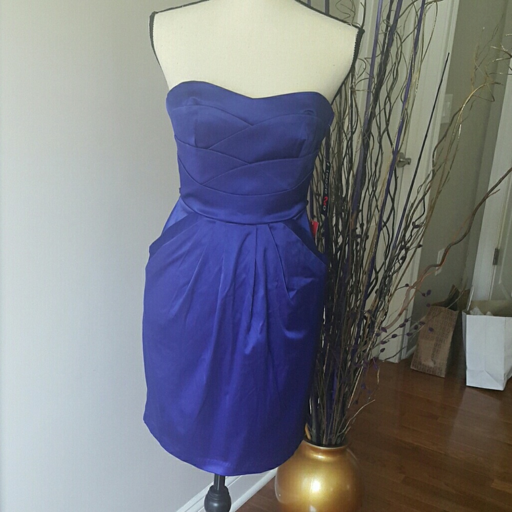 Royal blue dress. Perfect for any event.