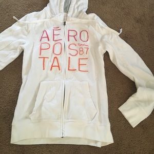White Aeropostale zip up