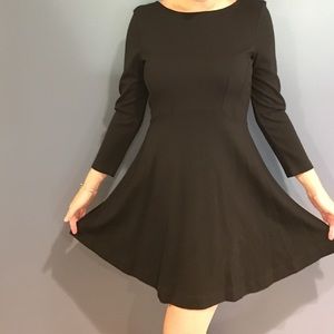 French Connection black fit and flare dress