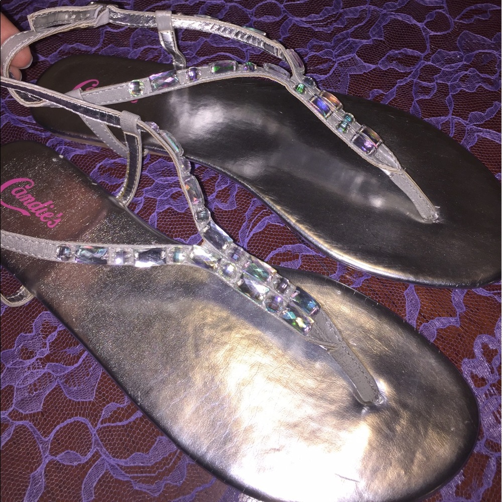 🎉 sale!Candies sandals w/multicolored rhinestones