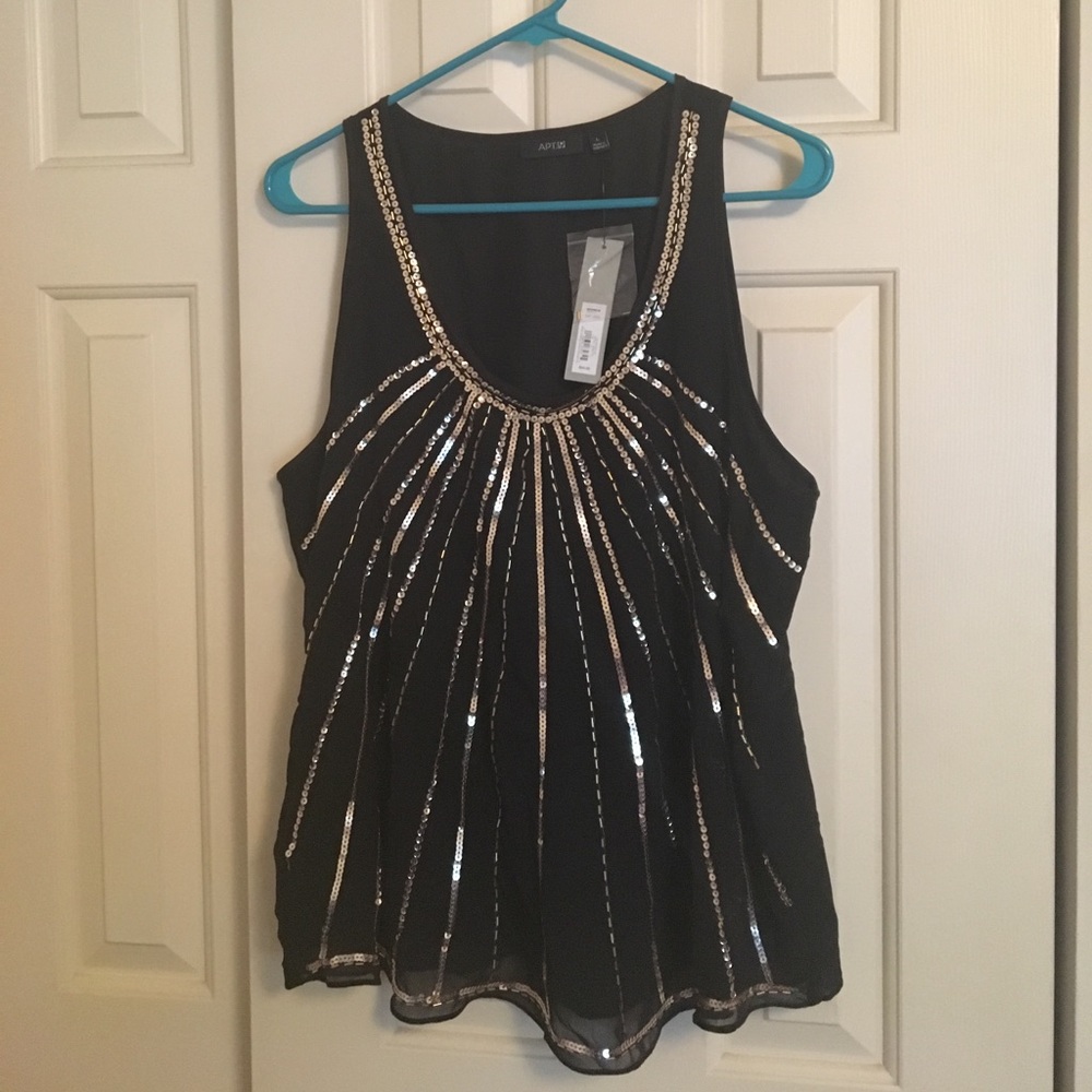 Brand new! Apt 9 sequin embellished Blouse.