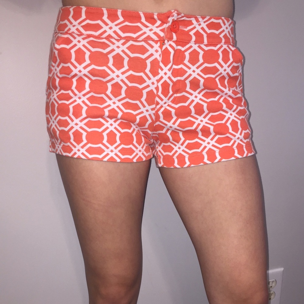 Orange and White Shorts