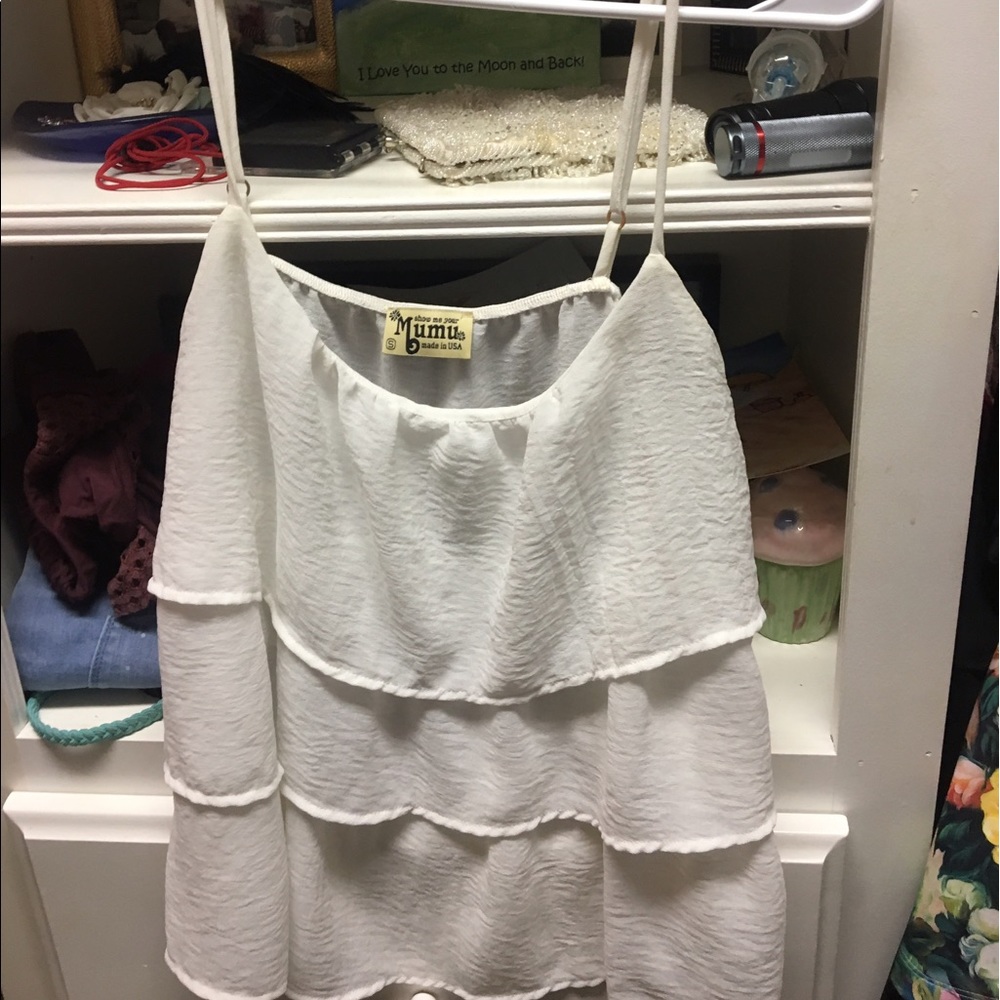 Smym 3 tier tank off white. EUC.