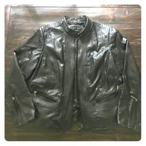 Bernardo (Plus) Moto Genuine Leather Jacket 1X