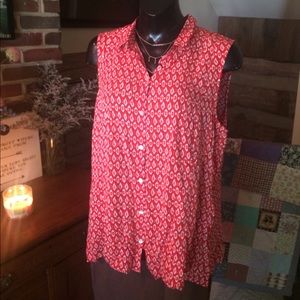 J. Jill Orange patterned Summer Tank