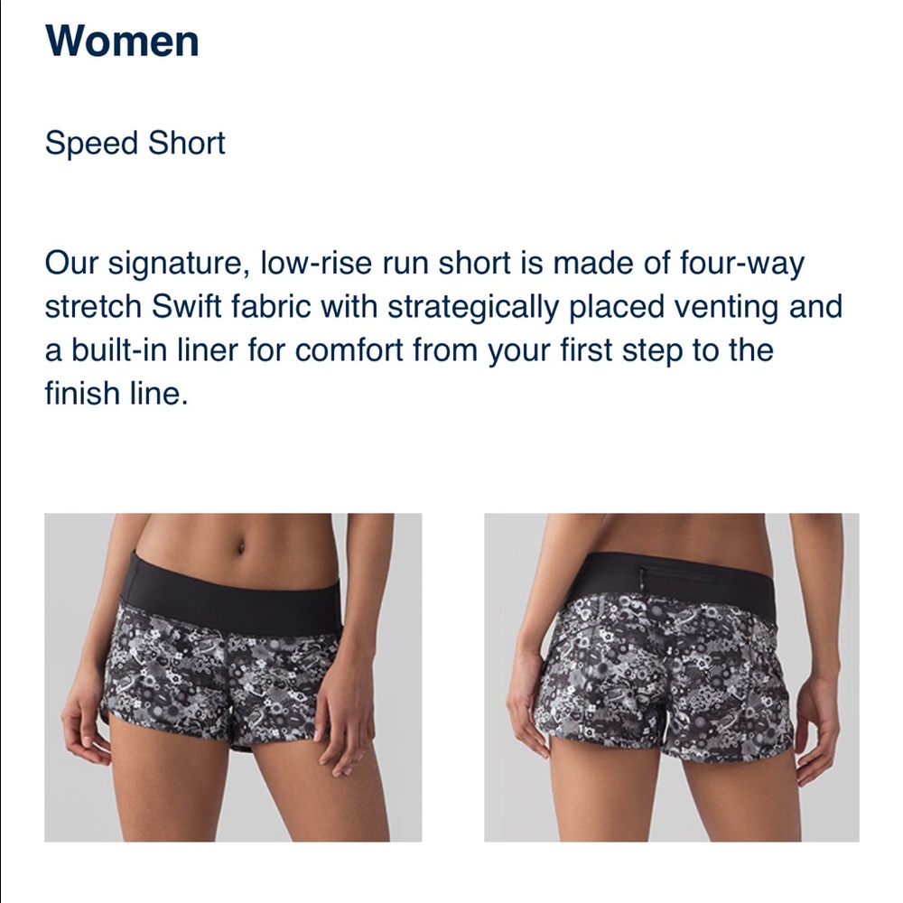 3 pairs Lululemon Seawheeze speed shorts