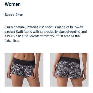 3 pairs Lululemon Seawheeze speed shorts