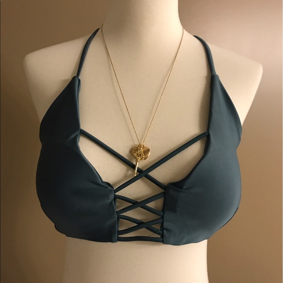 Last 1! 🌟HP🌟Green Strappy Bikini - Picture 4 of 5