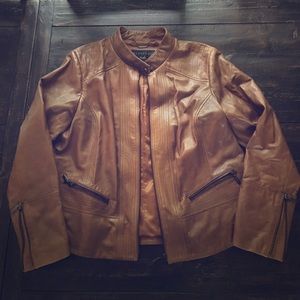 Bernardo (Plus) Moto Genuine Leather Jacket 1X