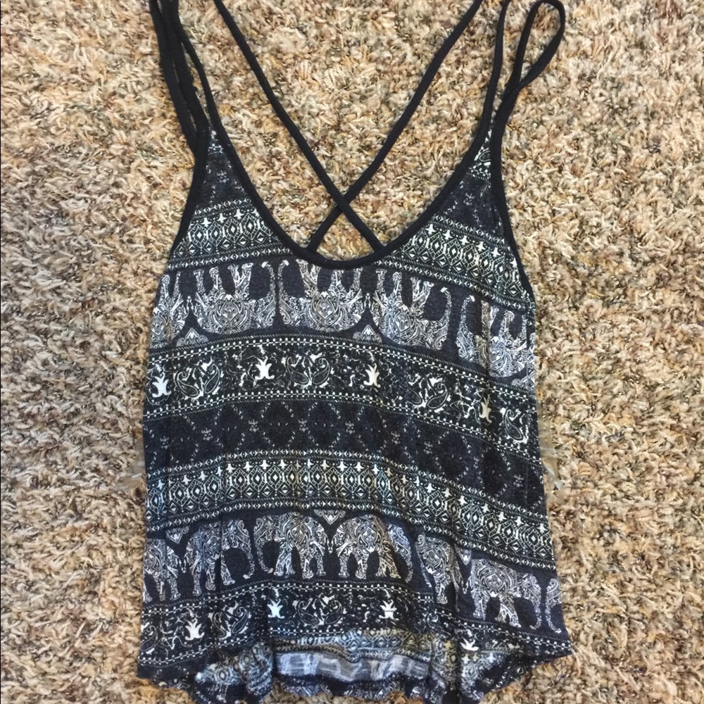 Fun elephant print crop top