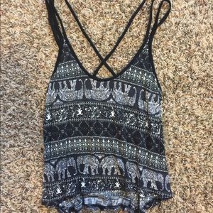 Fun elephant print crop top