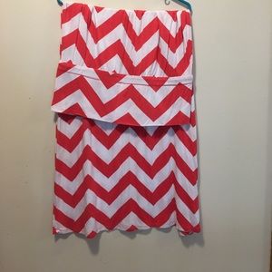 XL Maxi - Pink and White Chevron