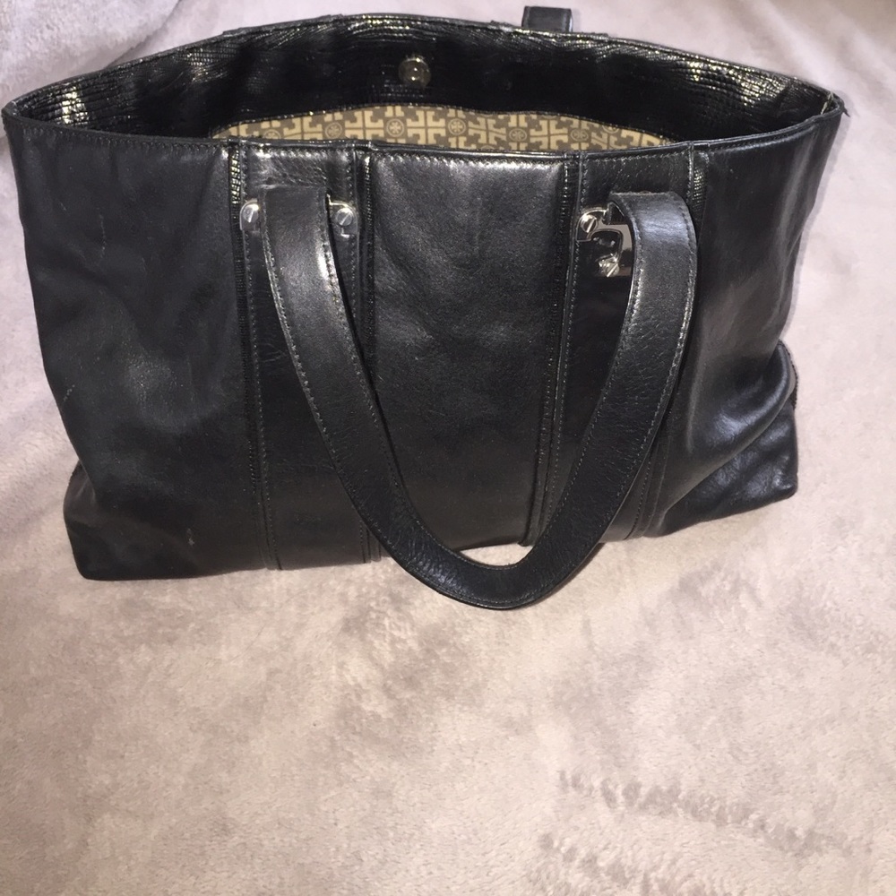 Black Leather Tory Burch Shoulder bag