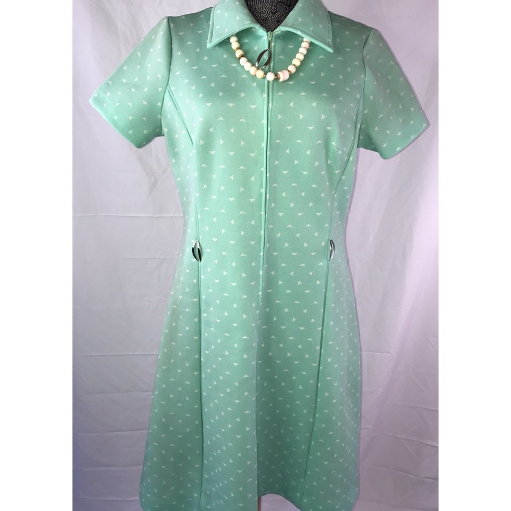 Triangle Print Vintage Mod Dress