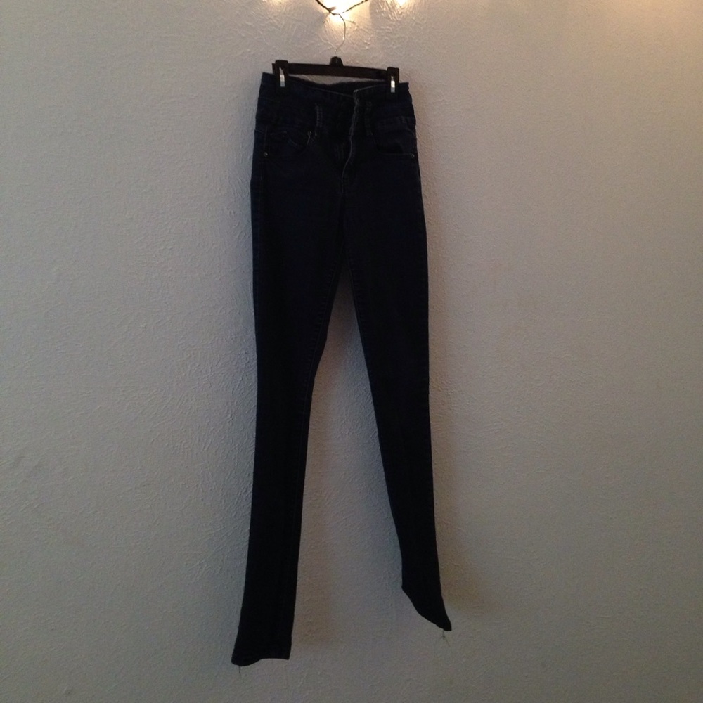 High waisted skinny jeans