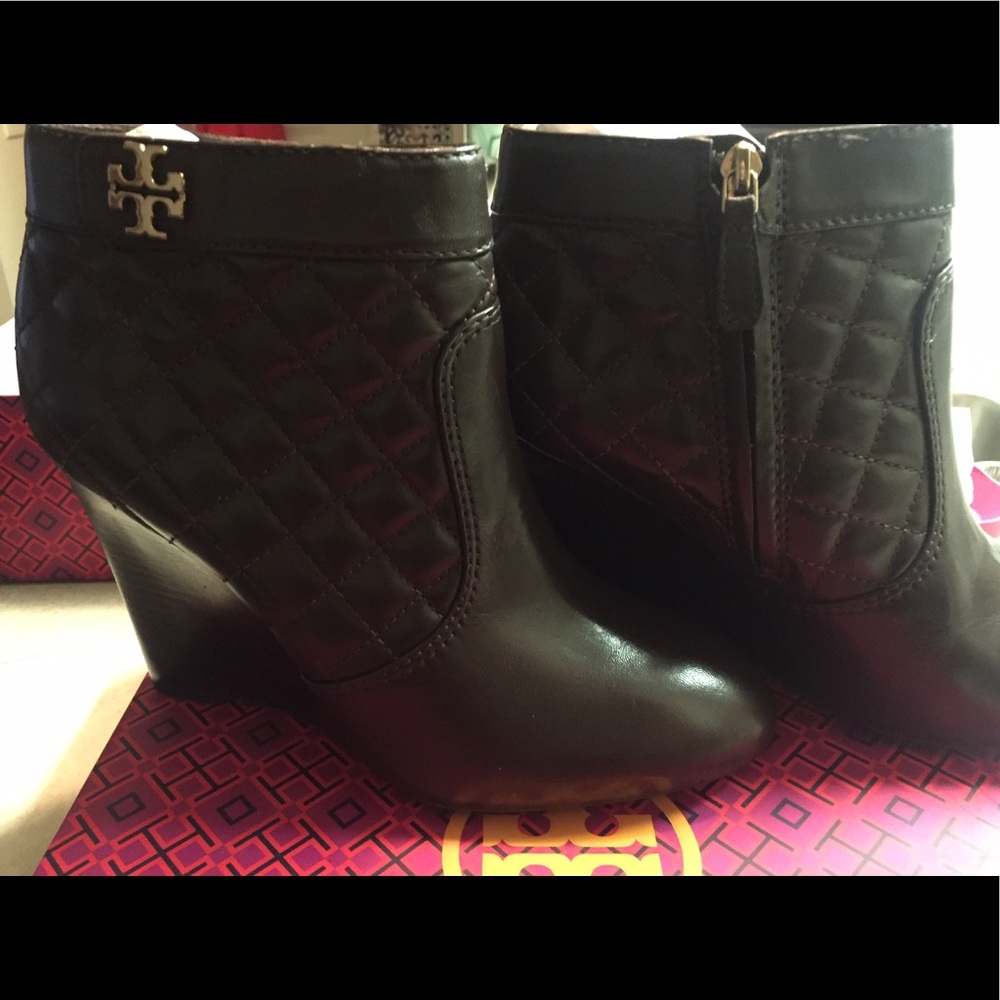 Tory Burch wedge booties NWT