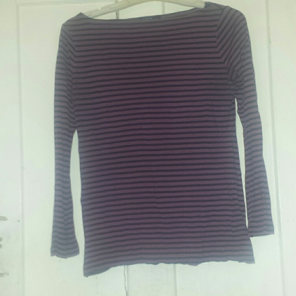 GAP purple and blue striped maternity top