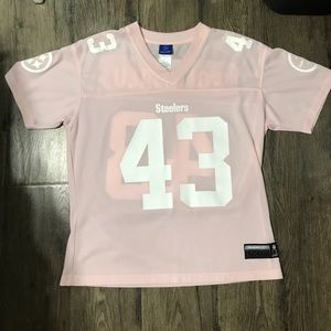Steelers NFL jersey. Pink. Polamalu. Women's M.