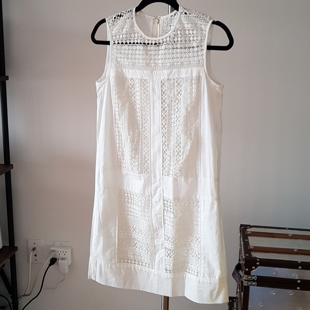 J. Crew white shift dress
