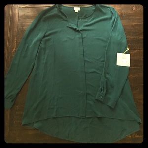 CeCe by Cynthia Steffe Teal Storm Blouse XL
