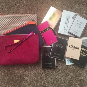 3 IPSY pouches filled with parfum samples