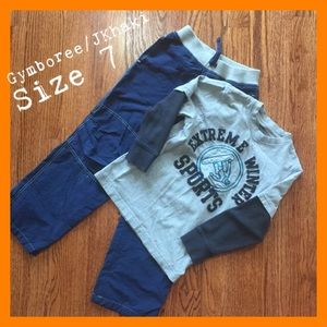 BOYS JKhaki/Gymboree pants outfit size 7
