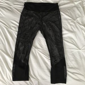 Lululemon Pace Rival Crops in Palm Leaf Stripe