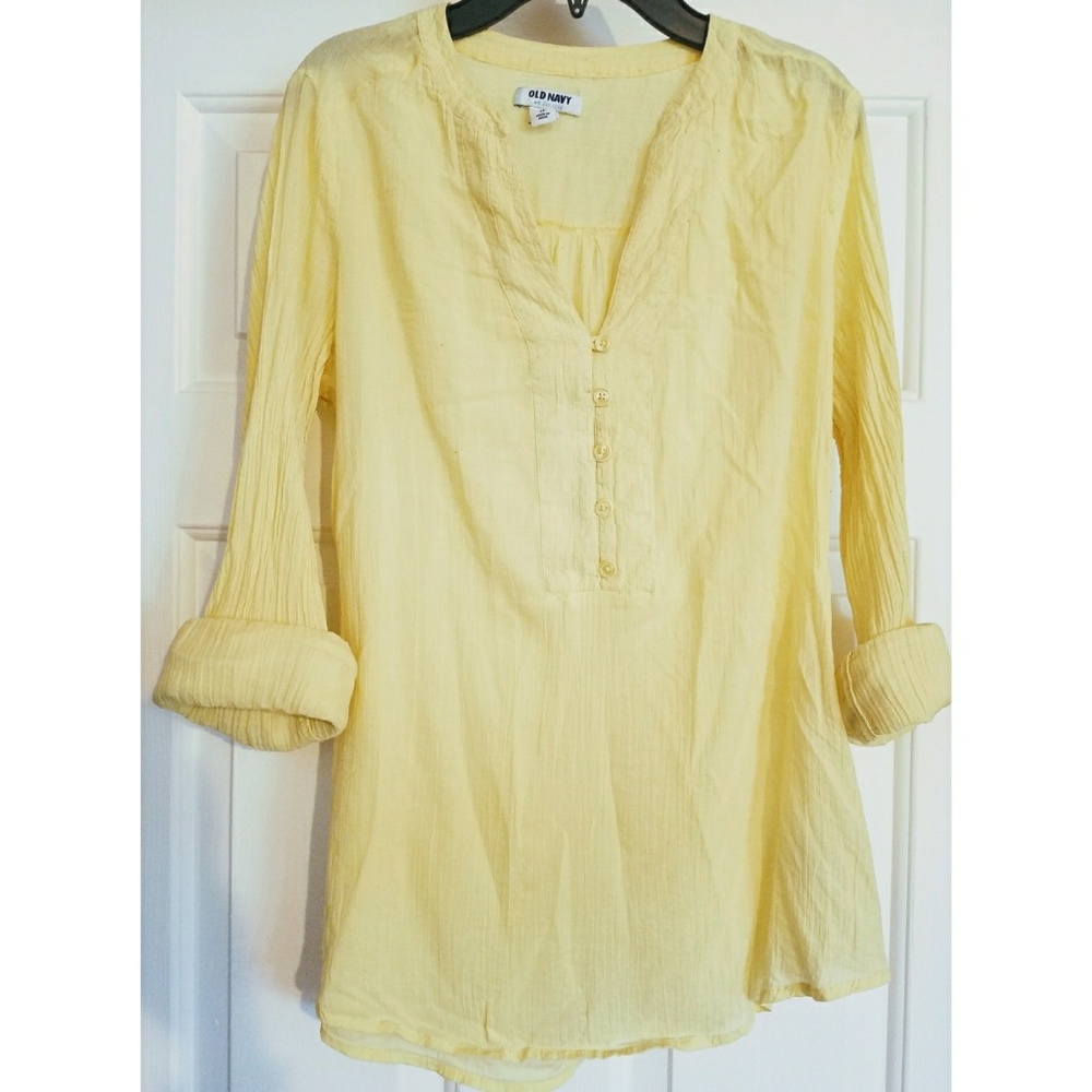 Lightweight Yellow Gauze Top