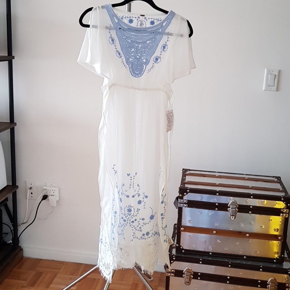 Free People embroidered cover-up