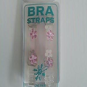 Clear changeable bra straps with daisy decal