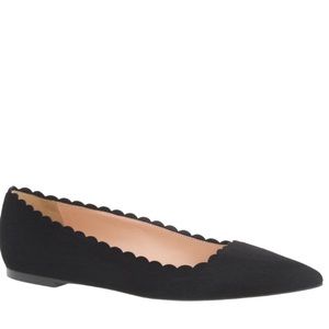 J.Crew
Women's Black Harper Scalloped Suede Flats