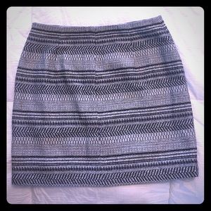 Navy and white akirt