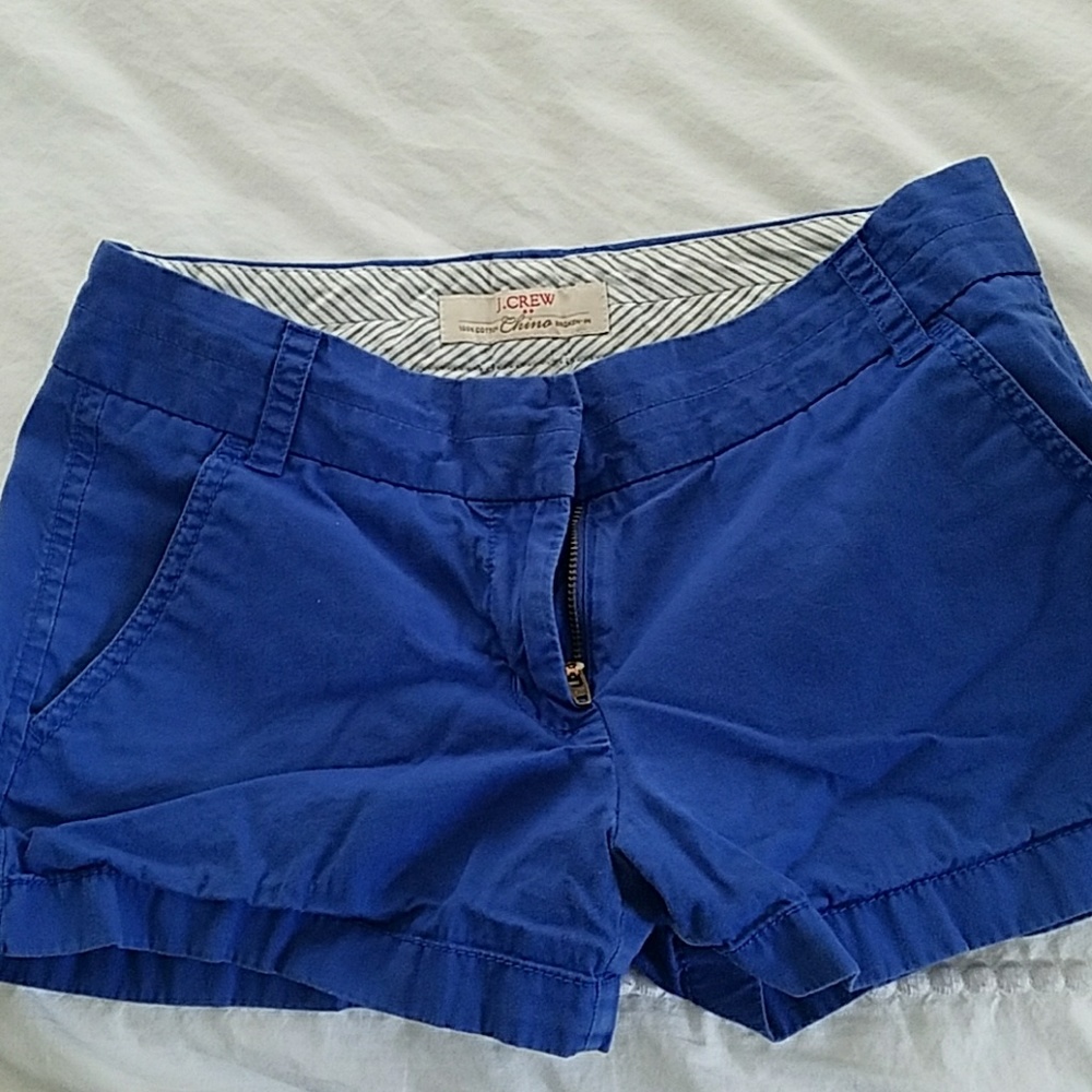 j. crew blue chino shorts