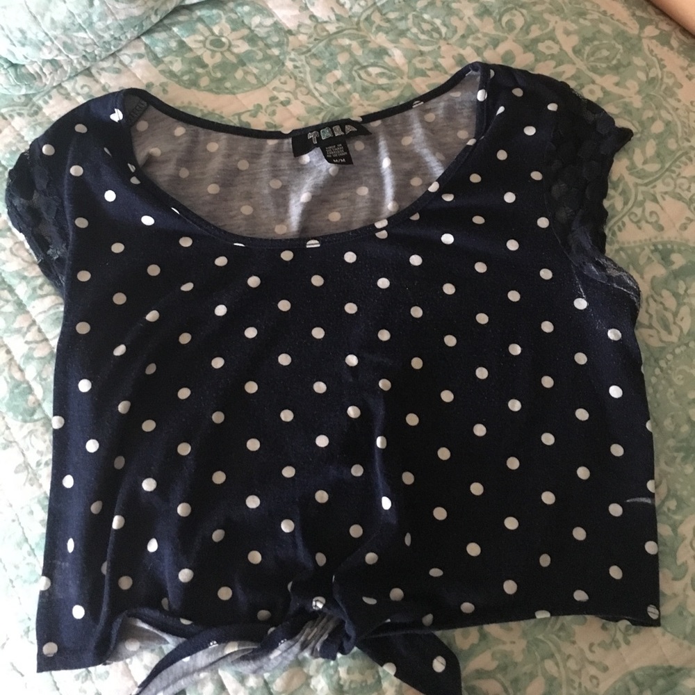 Polka dot crop top