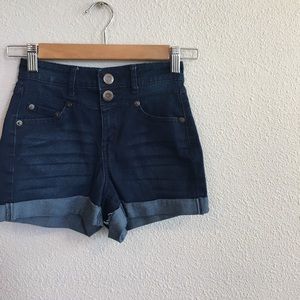 High waisted jean shorts