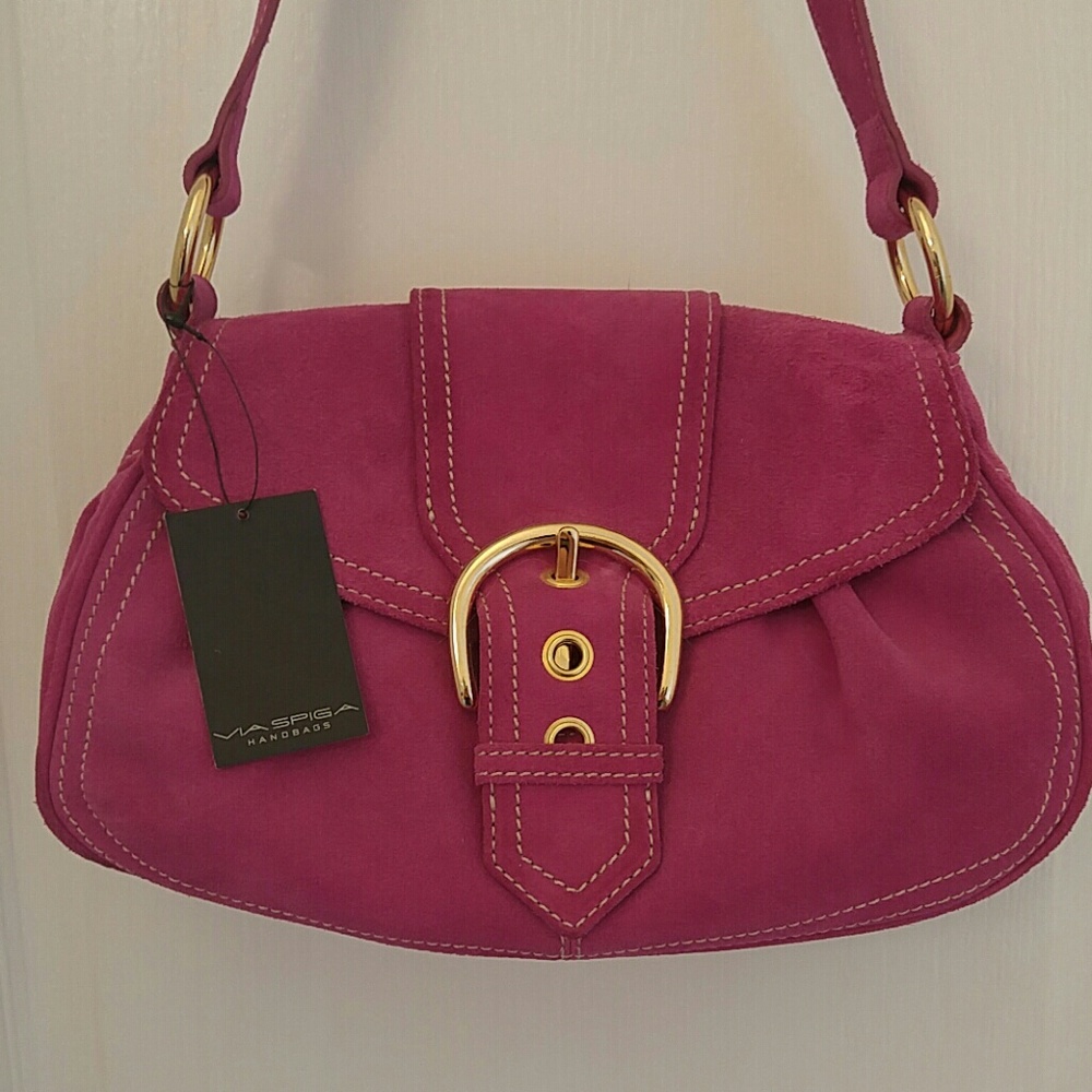 Via Spiga Pink Suade Purse