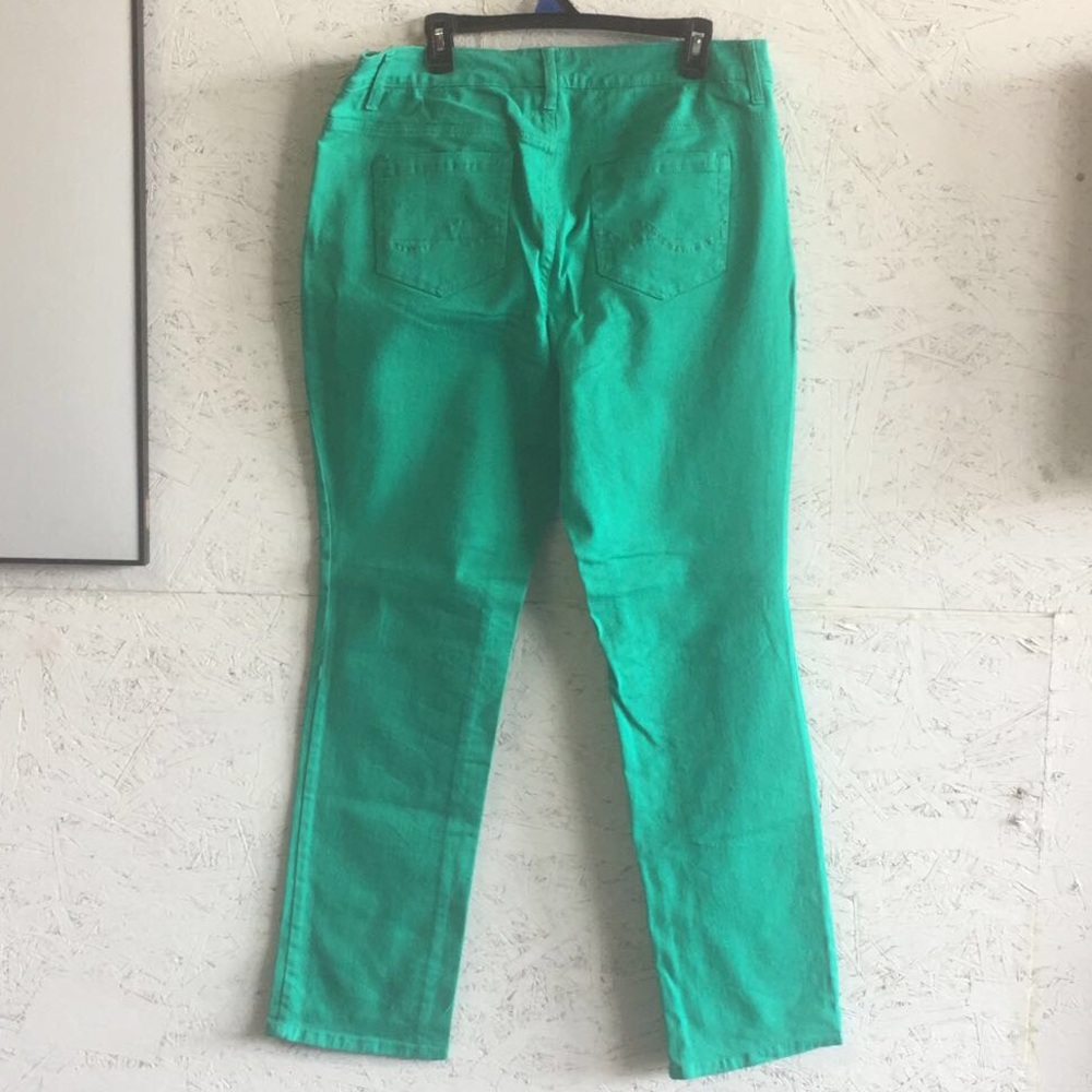 Green Denim Pants