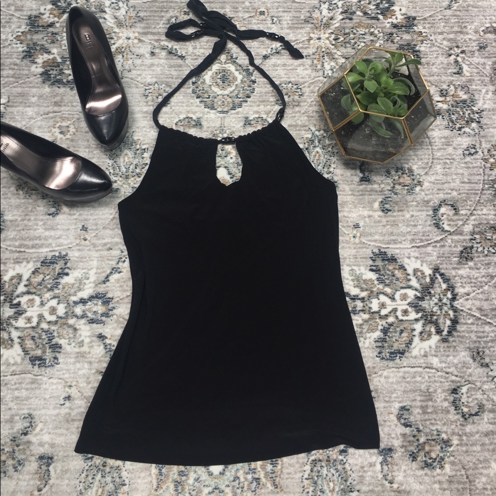 White House black market black halter top. Small.