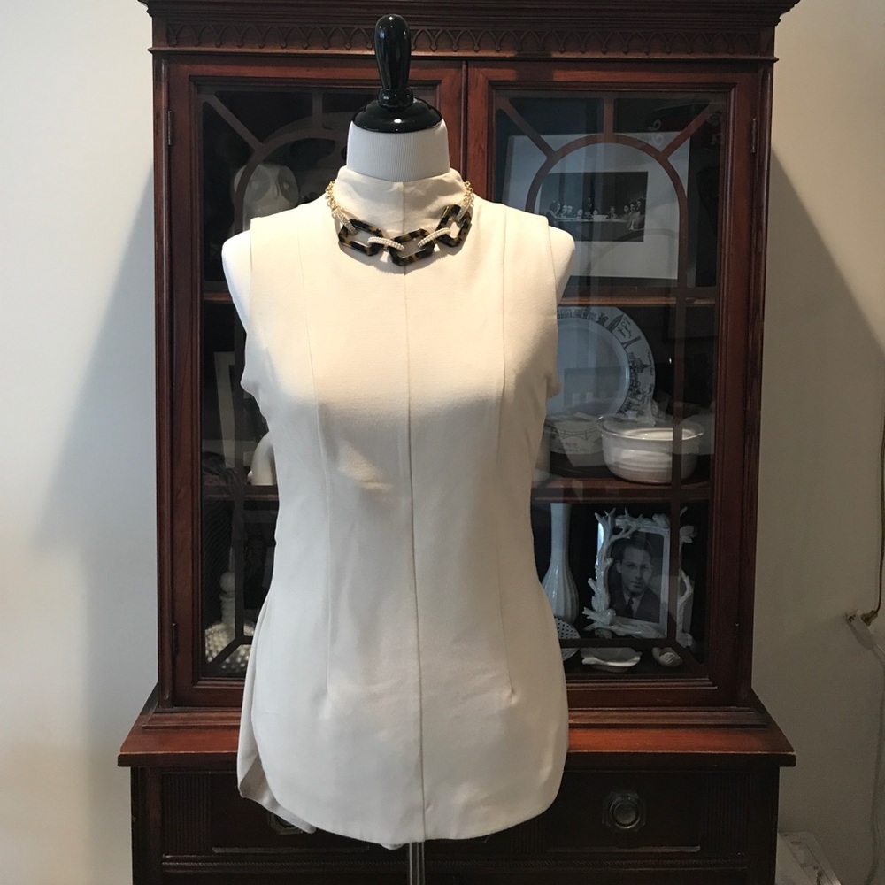 Cream peplum top