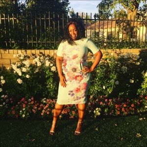 ASOS textured floral dress