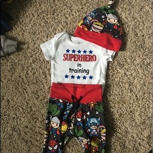 Superhero Set 0-3 months