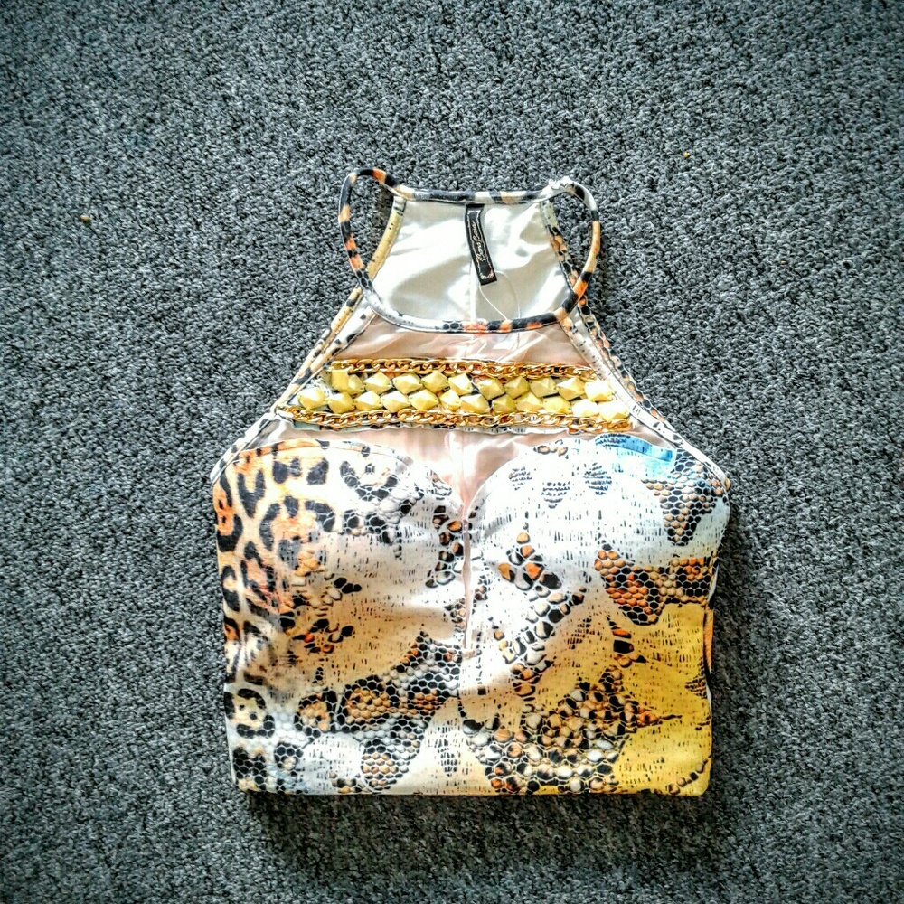 BanaBana BRA TOP/Crop top with sheer detail XS/S