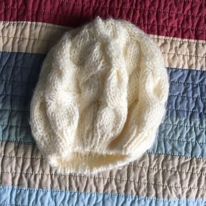 Slouchy Cream Knit Beanie