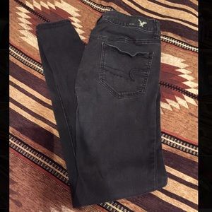 Charcoal/Black AE skinnies